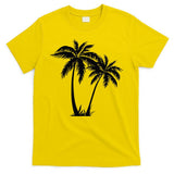 Black White Palm Trees Summer Sun Beach  T-Shirt