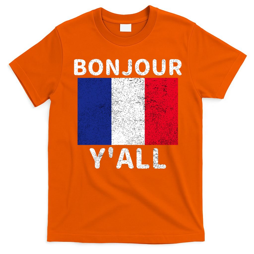 Bonjour Y'all French Flag France Pride  T-Shirt