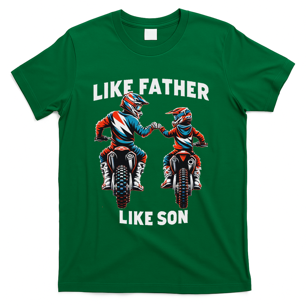 Dirt Bike Family Father Son Motocross Off Road Mx Dad T-Shirt