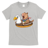 Capybara 4TH Of July Funny Pool Party T-Shirt