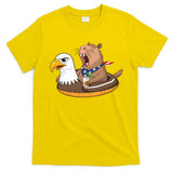 Capybara 4TH Of July Funny Pool Party T-Shirt