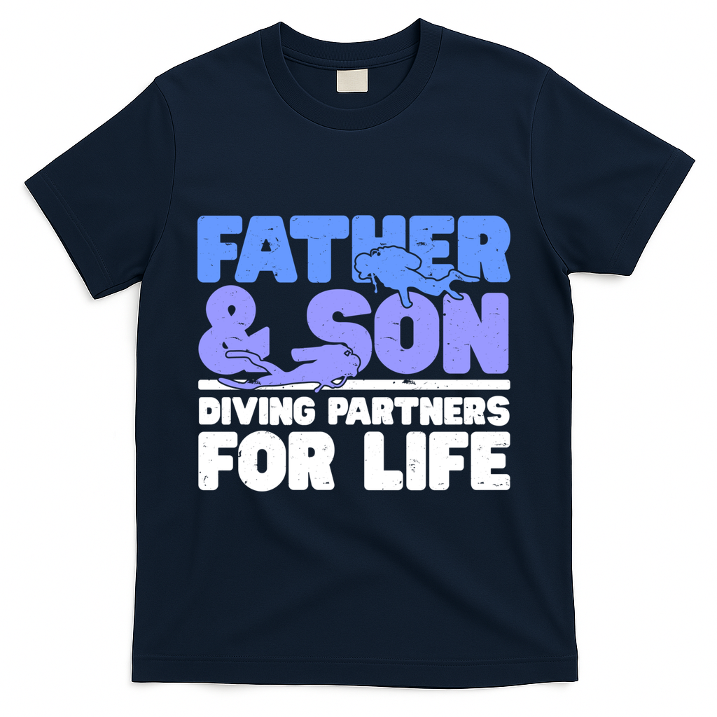 Scuba Diving Father And Son Diving Partners For Life Gift T-Shirt