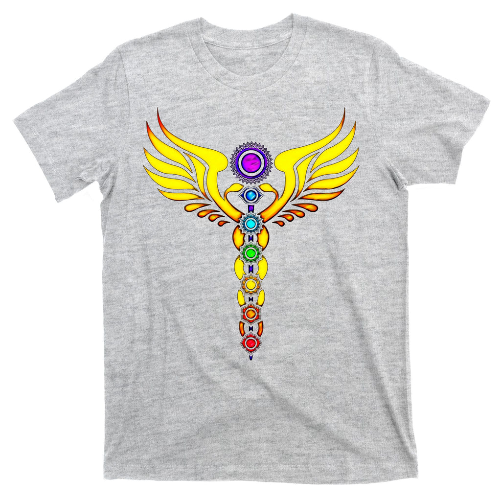 Caduceus With 7 Chakras T-Shirt