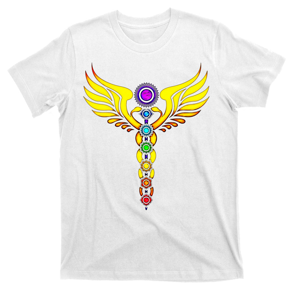 Caduceus With 7 Chakras T-Shirt