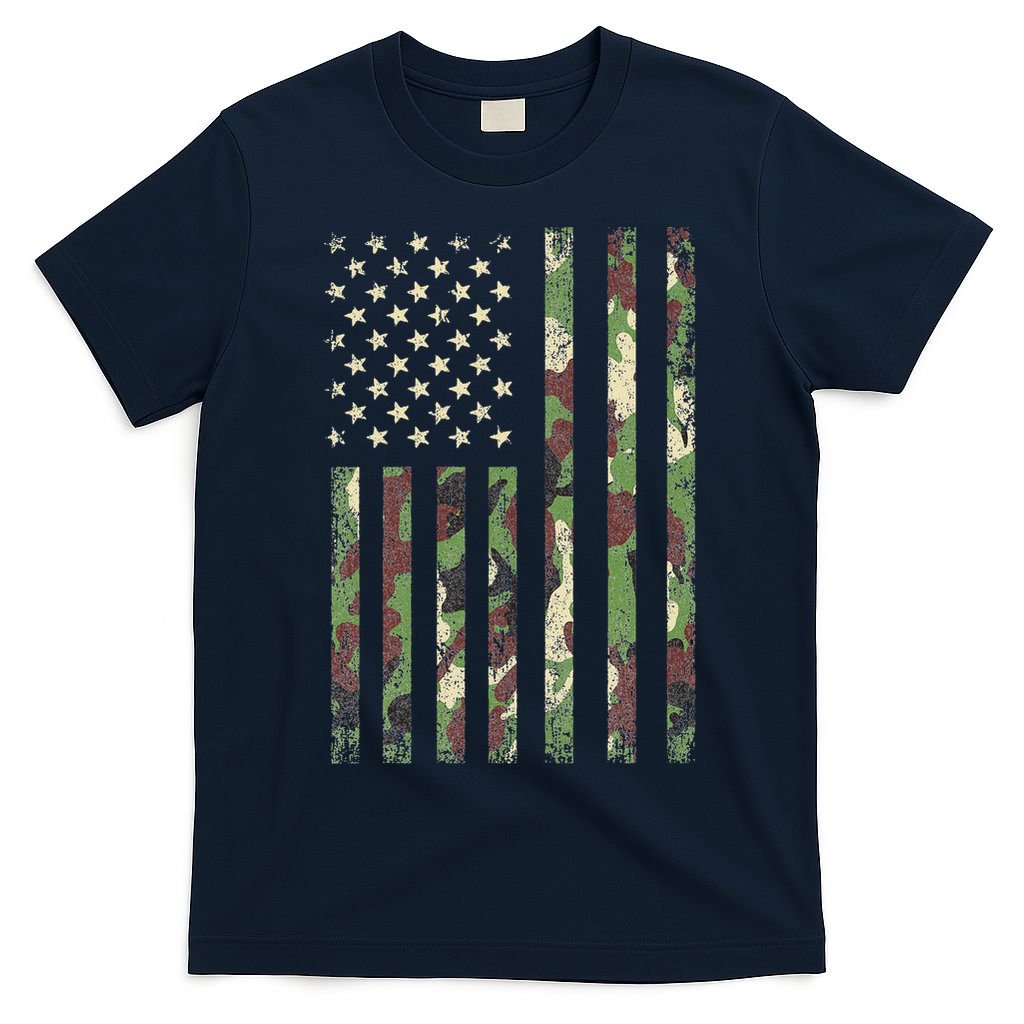 Camo American Flag USA Camouflage  T-Shirt