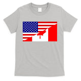 Canadian American USA Flag T-Shirt