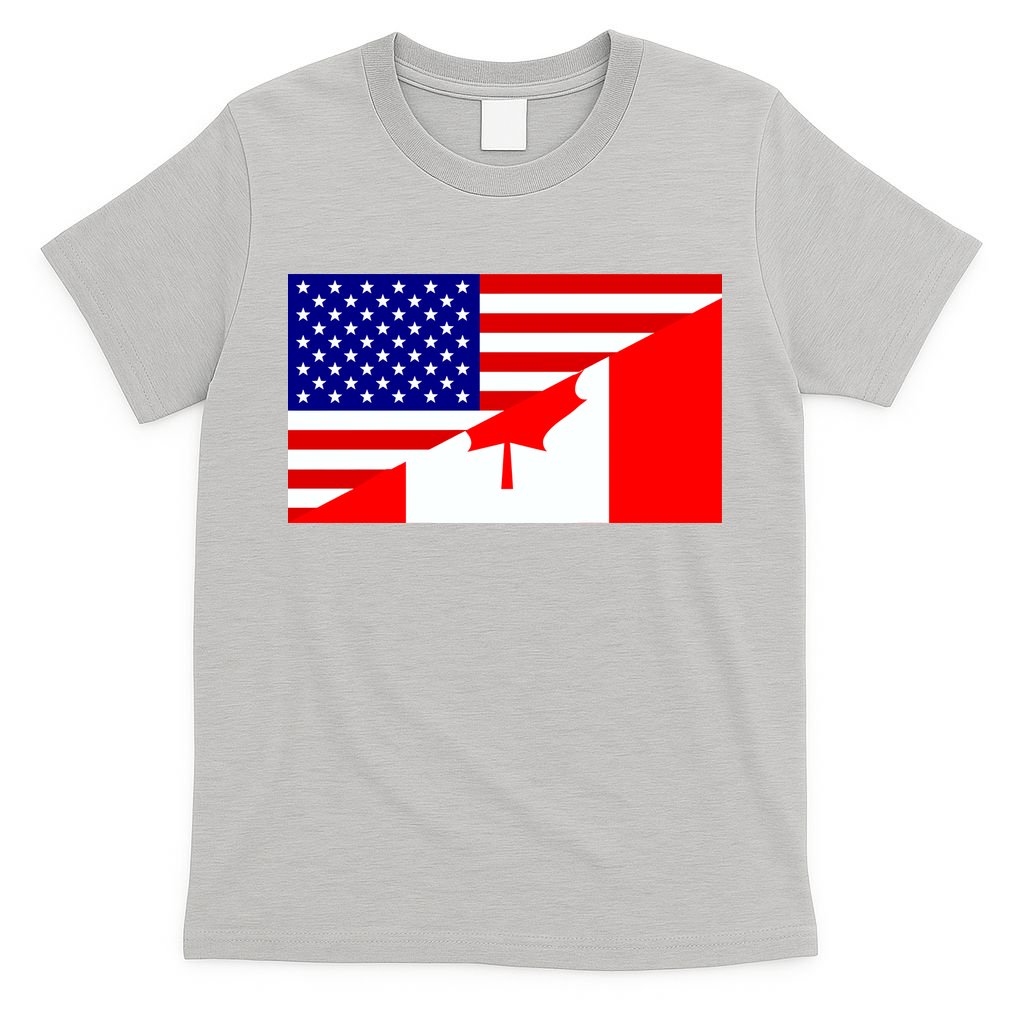 Canadian American USA Flag T-Shirt