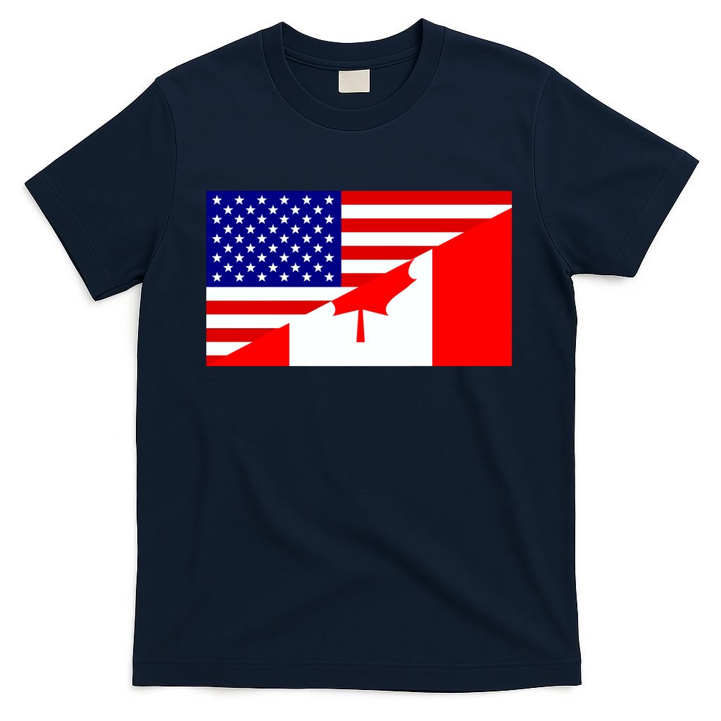 Canadian American USA Flag T-Shirt