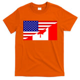 Canadian American USA Flag T-Shirt