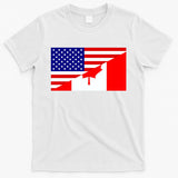 Canadian American USA Flag T-Shirt