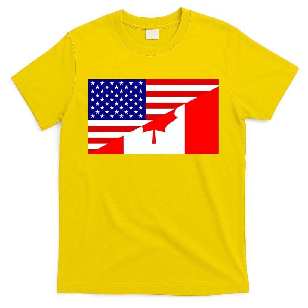 Canadian American USA Flag T-Shirt