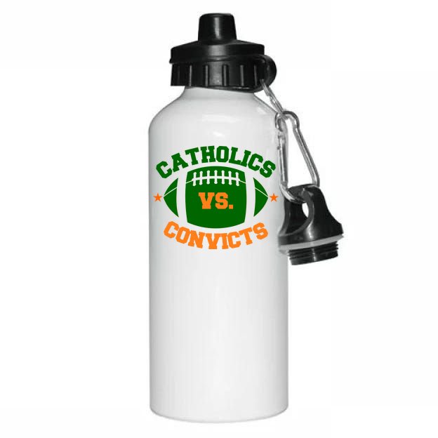 Catholics Vs. Convicts 1988 Football Logo Aluminum Water Bottle