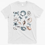 Coquette Blue Bow Ocean Beach Retro Summer Women T-Shirt