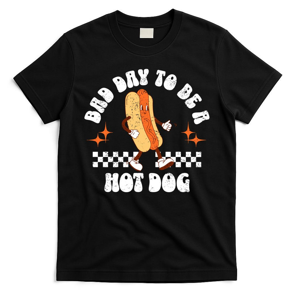 Checkered Bad Day To Be A Hot Dog 4th Of July T-Shirt