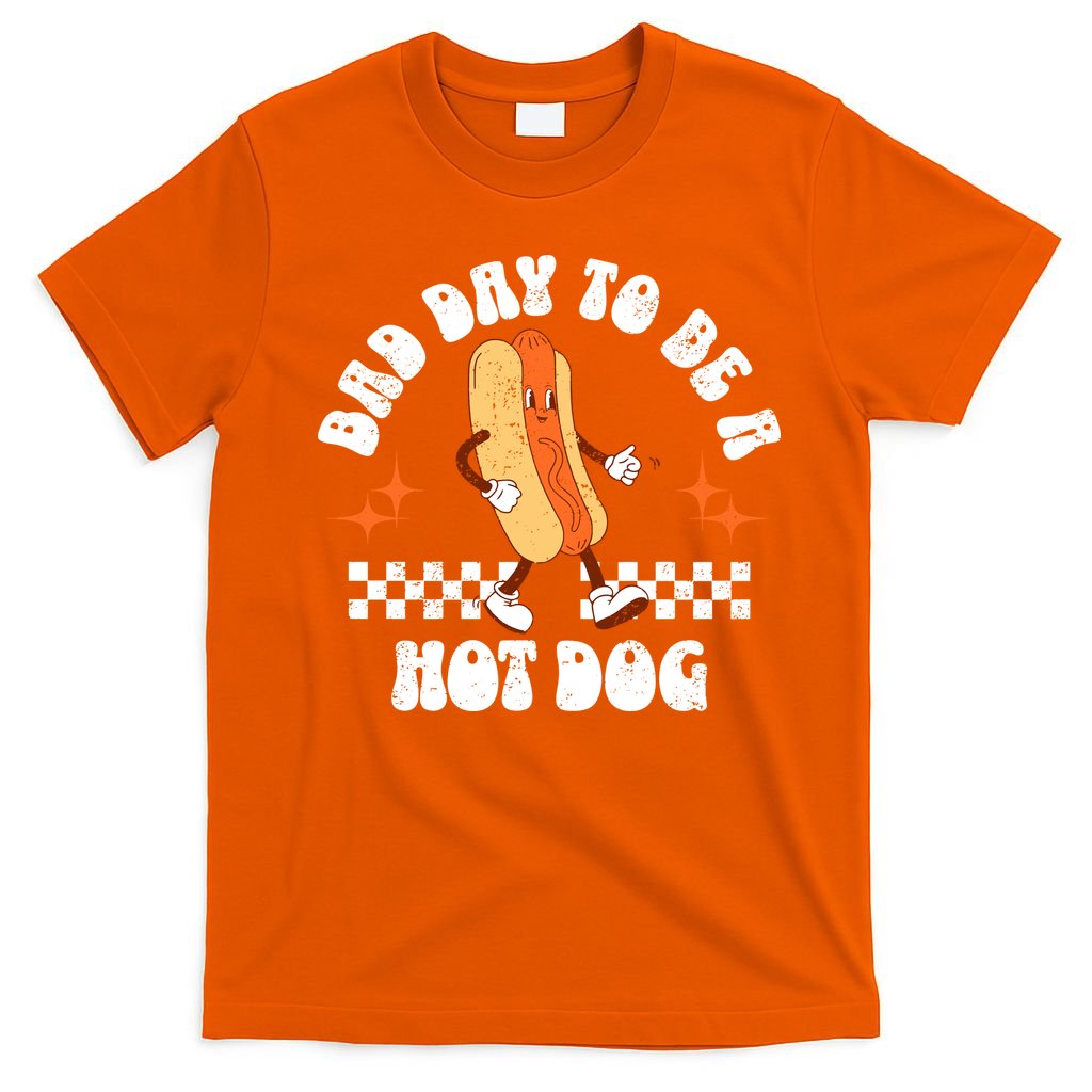 Checkered Bad Day To Be A Hot Dog 4th Of July T-Shirt