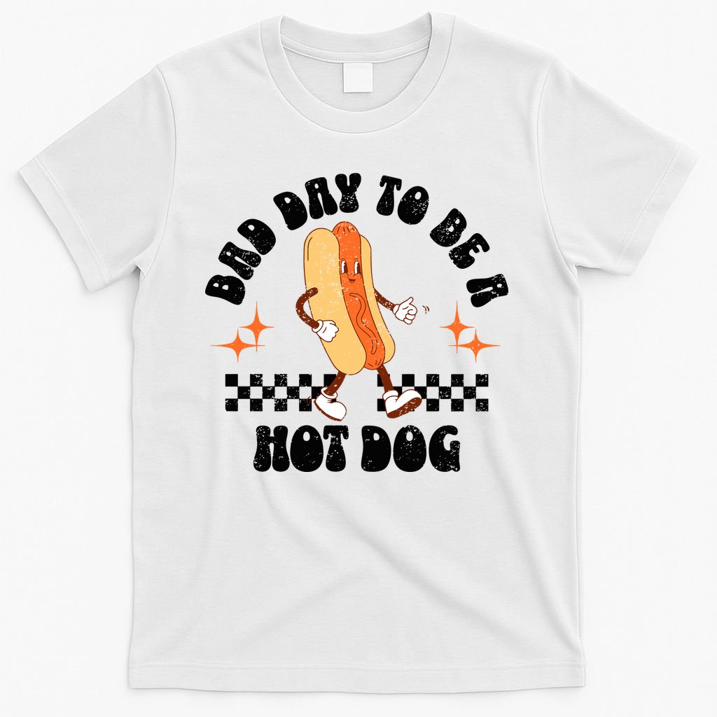Checkered Bad Day To Be A Hot Dog 4th Of July T-Shirt