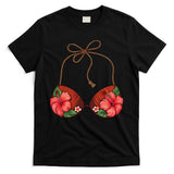 Coconut Bra Flower Boobs Funny Coconut Summer Aloha Beach T-Shirt