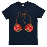 Coconut Bra Flower Boobs Funny Coconut Summer Aloha Beach T-Shirt