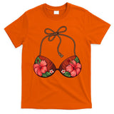 Coconut Bra Flower Boobs Funny Coconut Summer Aloha Beach T-Shirt