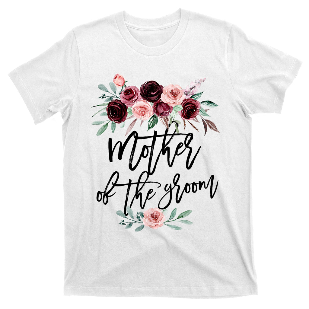 Cute Bridal Shower Wedding Flower Design Mother Of The Groom T-Shirt