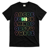 Cute Back To School Alphabet Hi New Kindergarteners Teachers T-Shirt