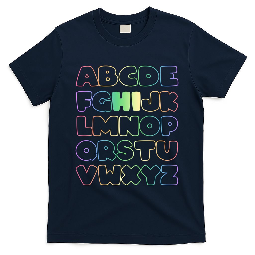 Cute Back To School Alphabet Hi New Kindergarteners Teachers T-Shirt