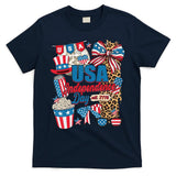 Coquette Bow USA 4th Of July American Flag Independence Day T-Shirt
