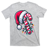Candy Cane Christmas Lights Holiday T-Shirt