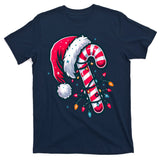 Candy Cane Christmas Lights Holiday T-Shirt