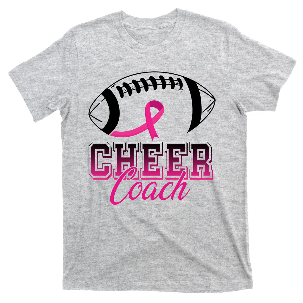 Cheer Coach Football Breast Cancer Awareness T-Shirt