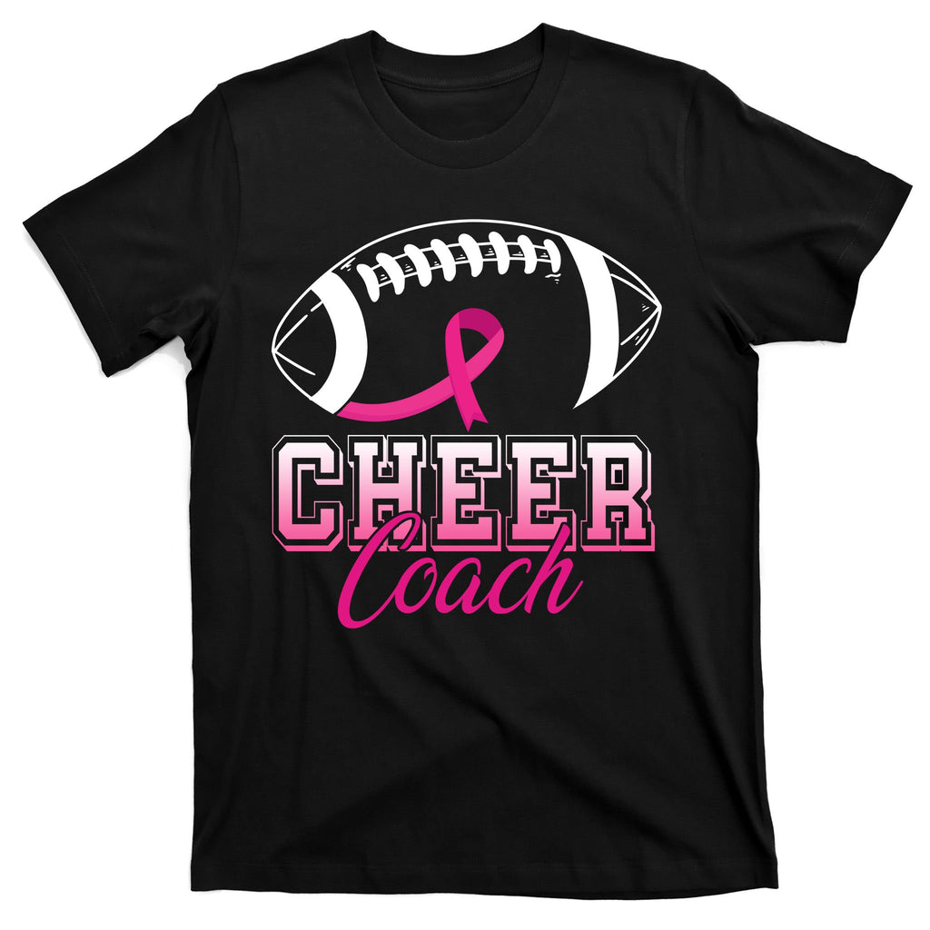 Cheer Coach Football Breast Cancer Awareness T-Shirt
