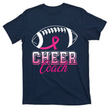 Cheer Coach Football Breast Cancer Awareness T-Shirt