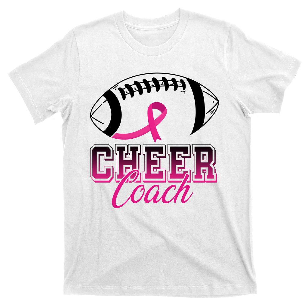Cheer Coach Football Breast Cancer Awareness T-Shirt