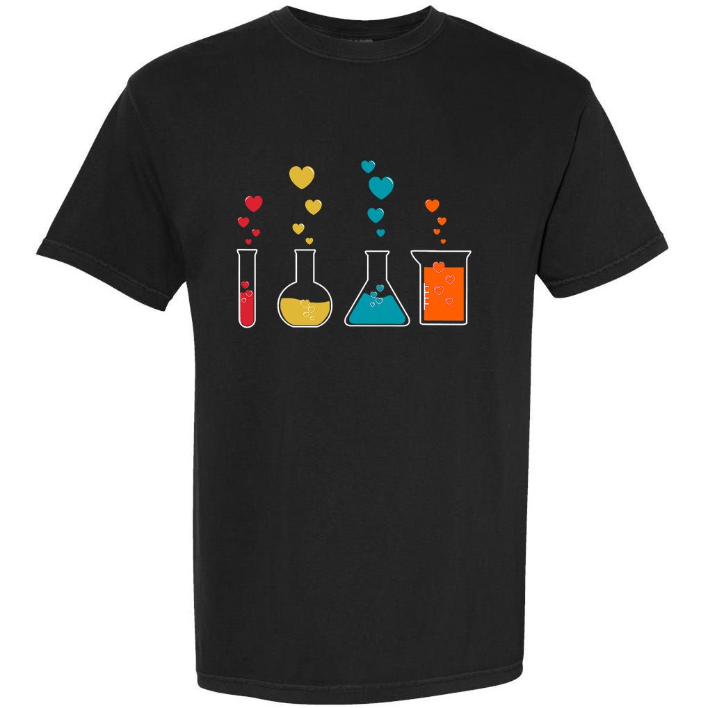 Cute Chemistry Hearts Science Valentines Nerd Garment-Dyed Heavyweight T-Shirt