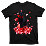 Cute Cat Valentine Hearts Happy ValentineS Day T-Shirt