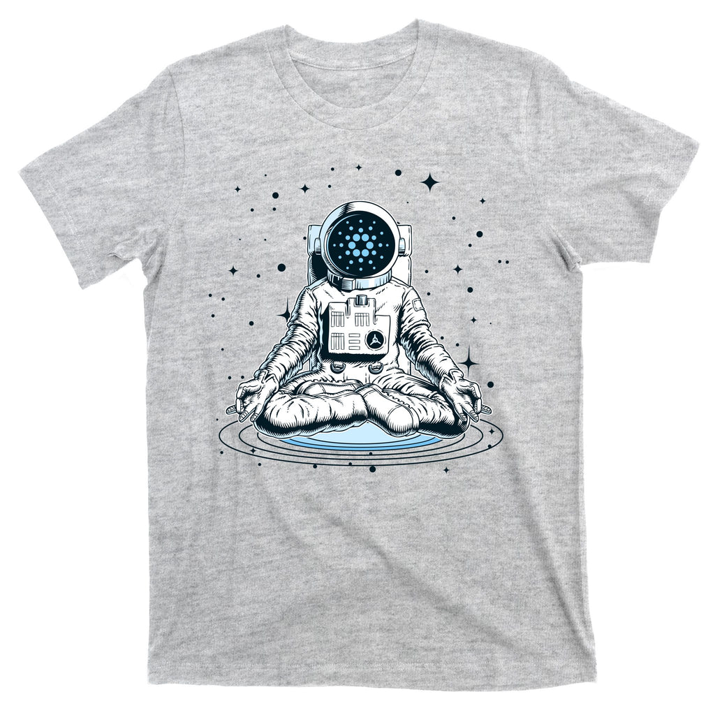 Cardano Cryptocurrency Yoga Space Astronaut T-Shirt