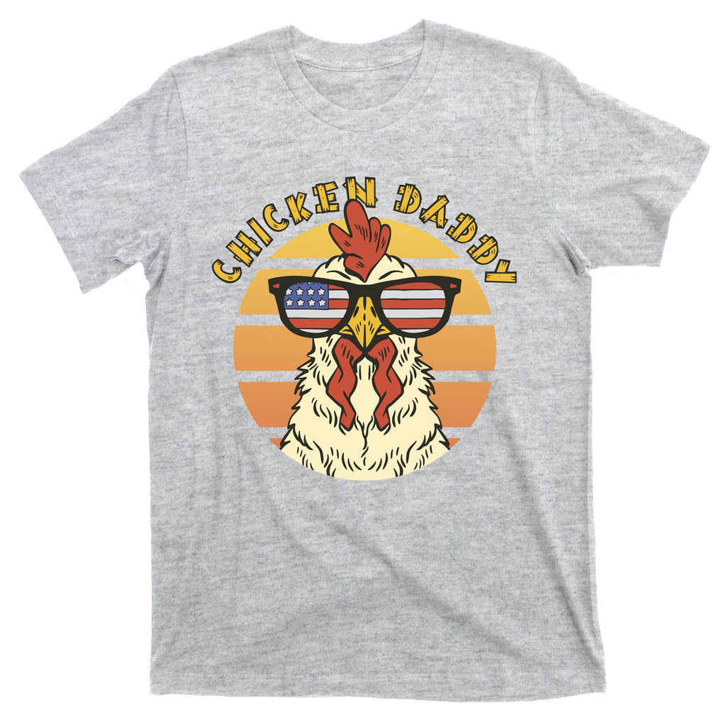 Chicken Daddy American Flag Funny T-Shirt