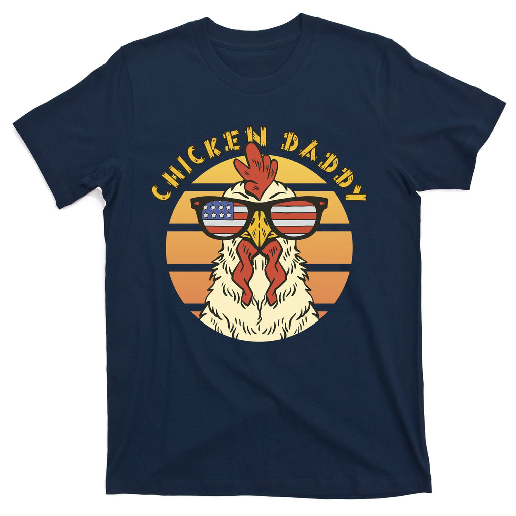 Chicken Daddy American Flag Funny T-Shirt