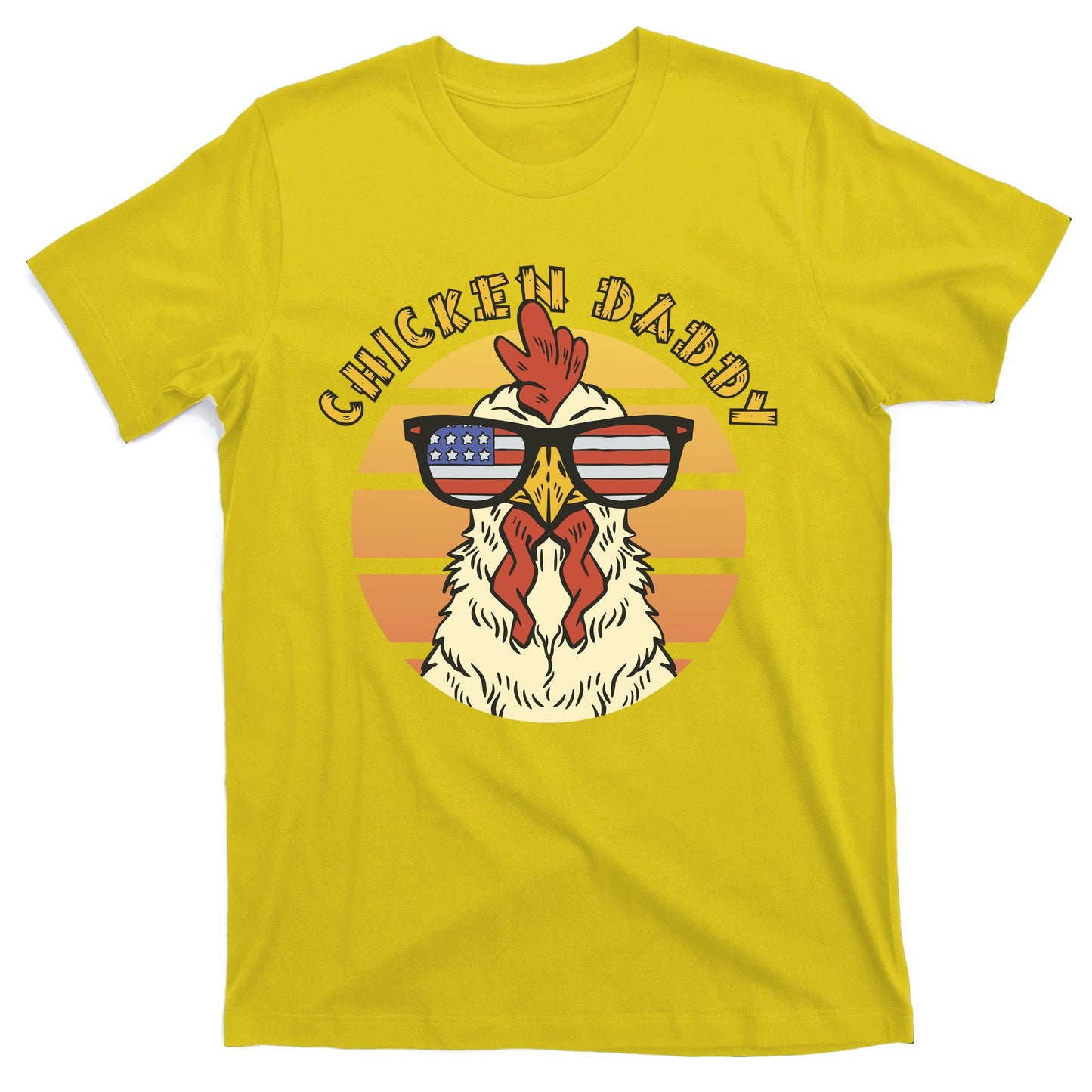 Chicken Daddy American Flag Funny T-Shirt