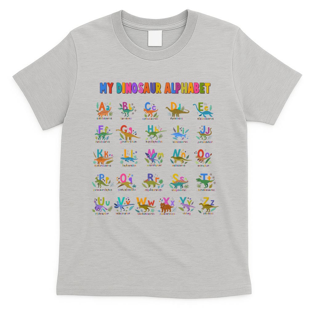 Cool Dinosaur Alphabet Back To School T-Shirt
