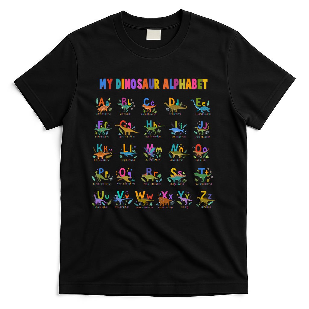 Cool Dinosaur Alphabet Back To School T-Shirt
