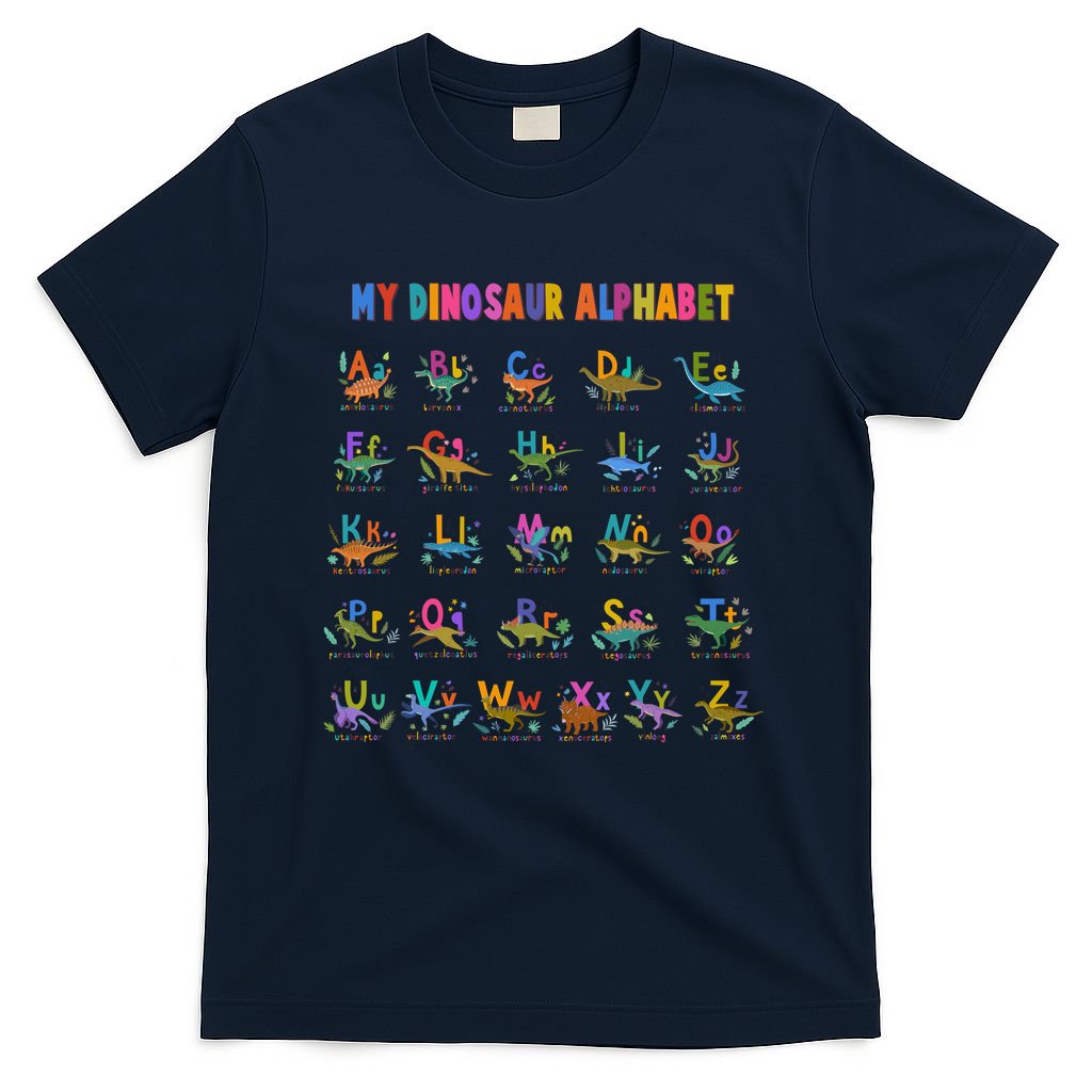 Cool Dinosaur Alphabet Back To School T-Shirt