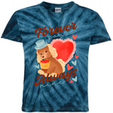 Cute Dog Lovers Forever Always Gift Kids Tie-Dye T-Shirt
