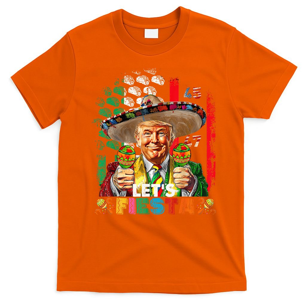 Cinco De Mayo Trump Taco Funny Mexican Trump Let's Fiesta T-Shirt