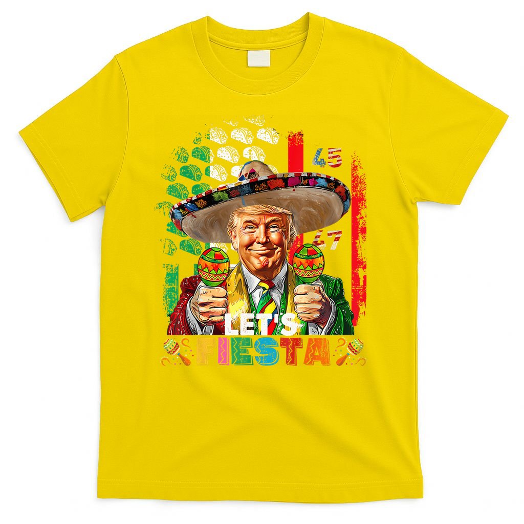 Cinco De Mayo Trump Taco Funny Mexican Trump Let's Fiesta T-Shirt