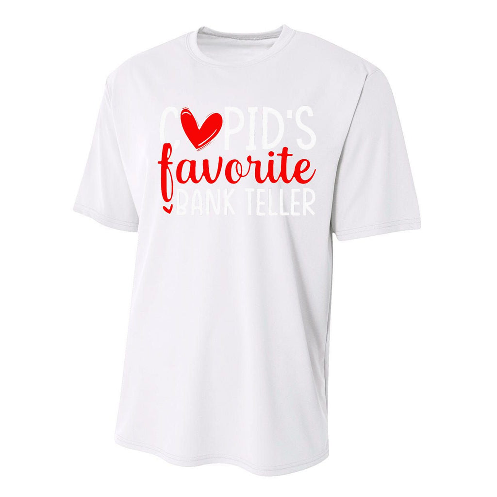 CupidS Favorite Bank Teller Funny Hearts ValentineS Day Performance Sprint T-Shirt