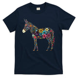 Cute Flower Donkey On Summer Floral Donkey T-Shirt