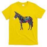 Cute Flower Donkey On Summer Floral Donkey T-Shirt