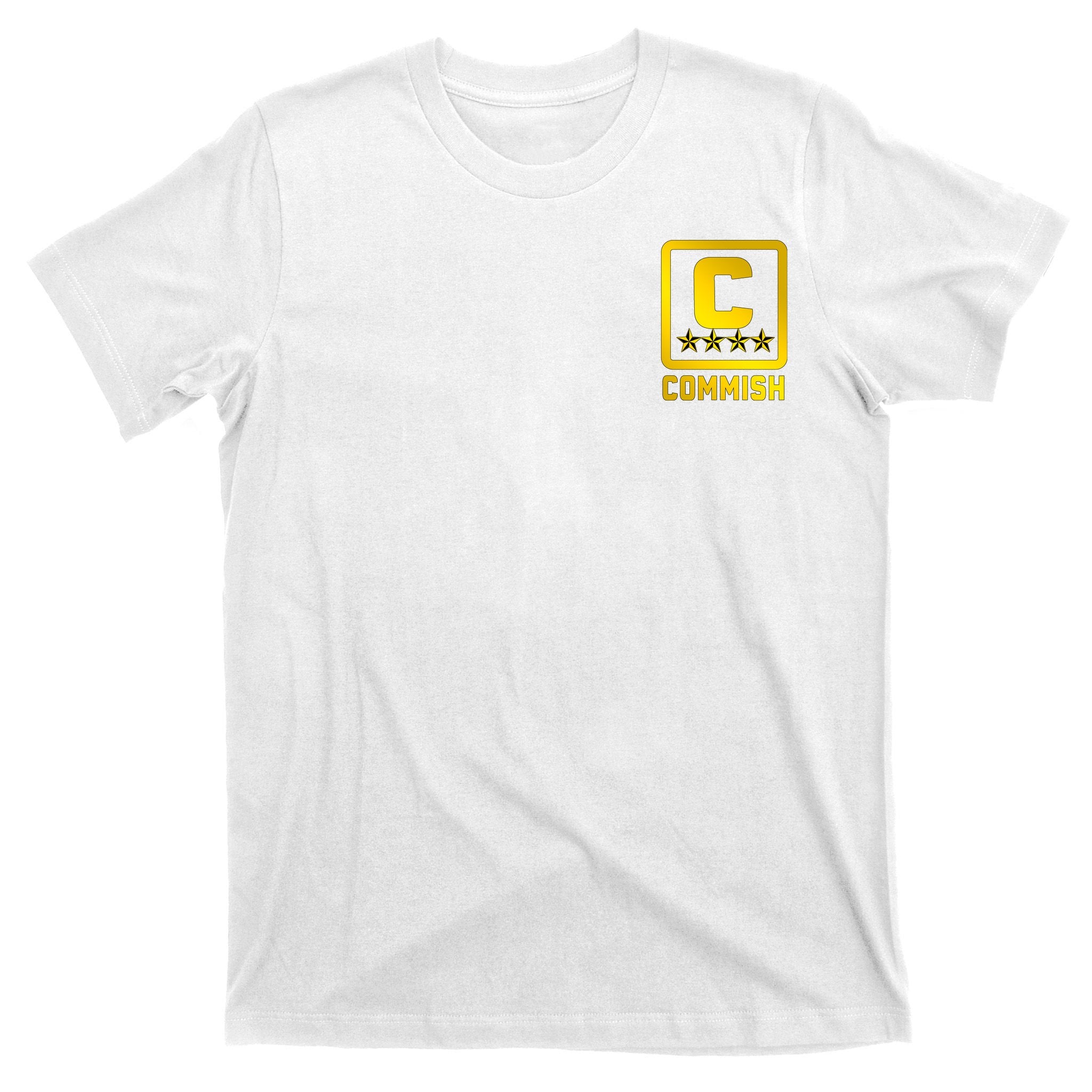 Commish Fantasy Football Logo Back And Front Pocket Logo T-Shirt