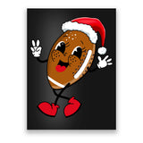 Christmas Football Holiday Sport Poster